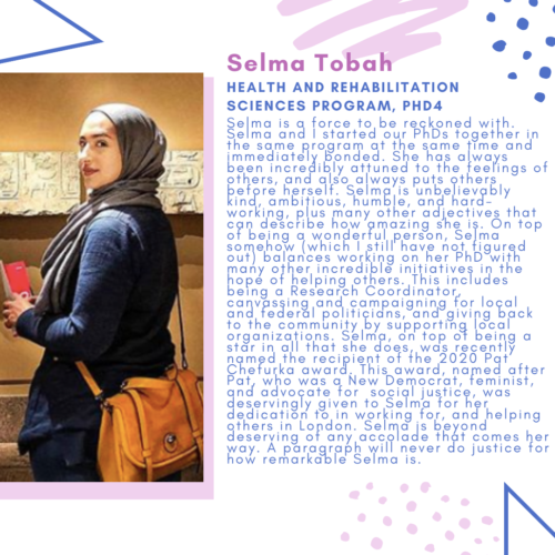 Selma TobahHealth & Rehab Sciences, PhD4
