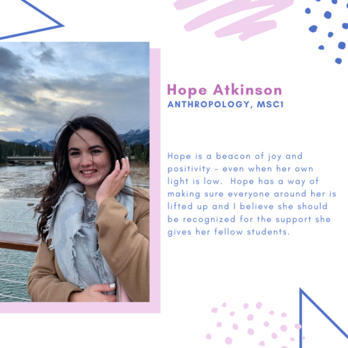 Hope AtkinsonAnthropology, MSc1